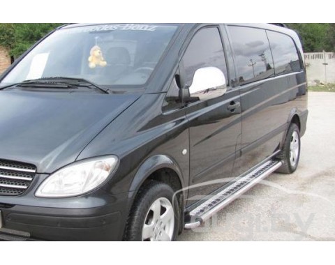 Хром накладки на зеркала (нерж.) для Vito W639